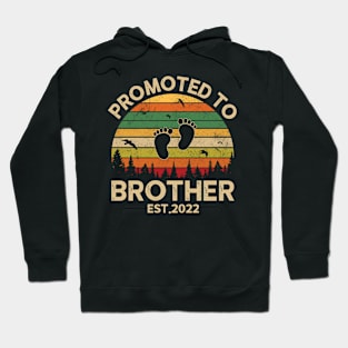 Promoted To Brother Est 2022 Pregnancy Announcement Vintage Hoodie